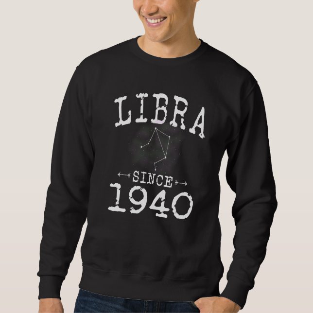 Sudadera Libra Desde 1940 Signo de Estrella Libra Astrologí (Anverso)