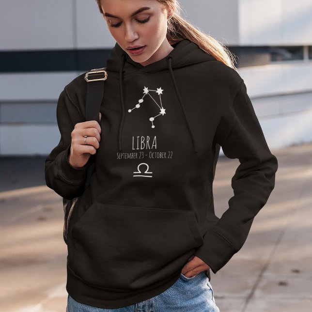 Sudadera Libra | Hoodie de Constelación de Zodiac personali (Subido por el creador)