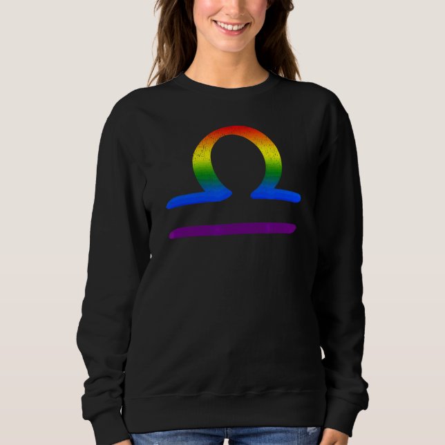 Sudadera Libra Lgbt Rótulo Zodiac Lgbt Gay (Anverso)