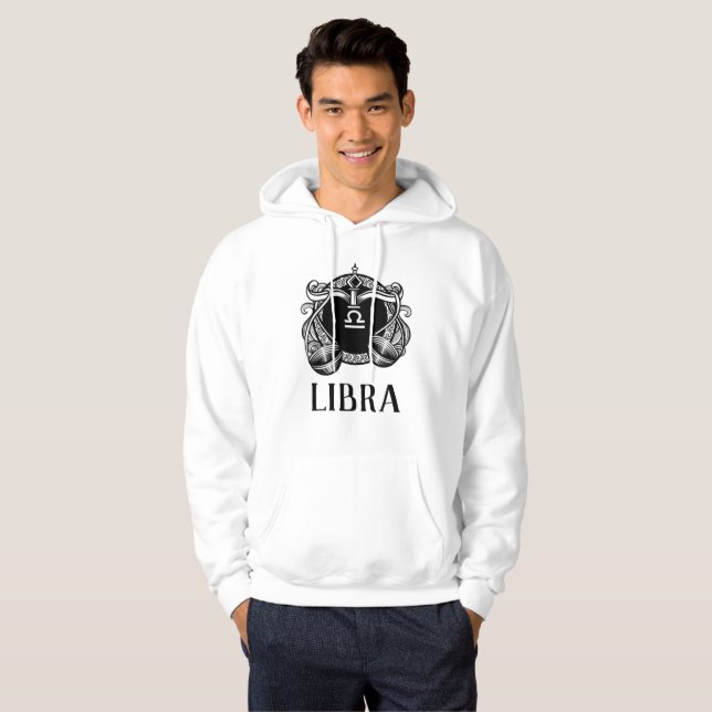 Sudadera Libra Zodiac Rótulo Hoodie (Anverso completo)