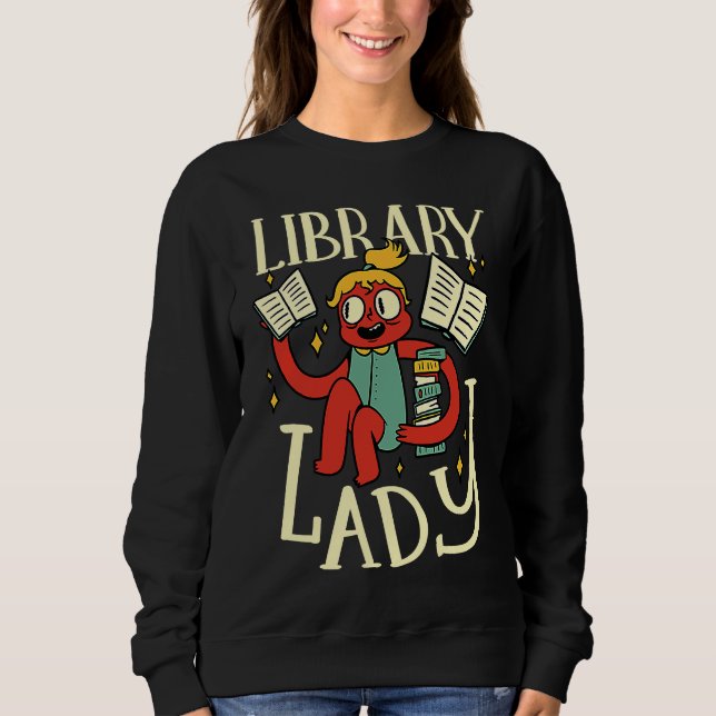 Sudadera Librería Lady Shushing Librarian Bookworm (Anverso)