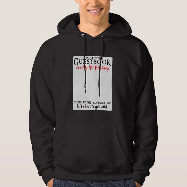 Sudadera Libro de cumpleaños es mi Rótulo de cumpleaños 18 (Anverso)