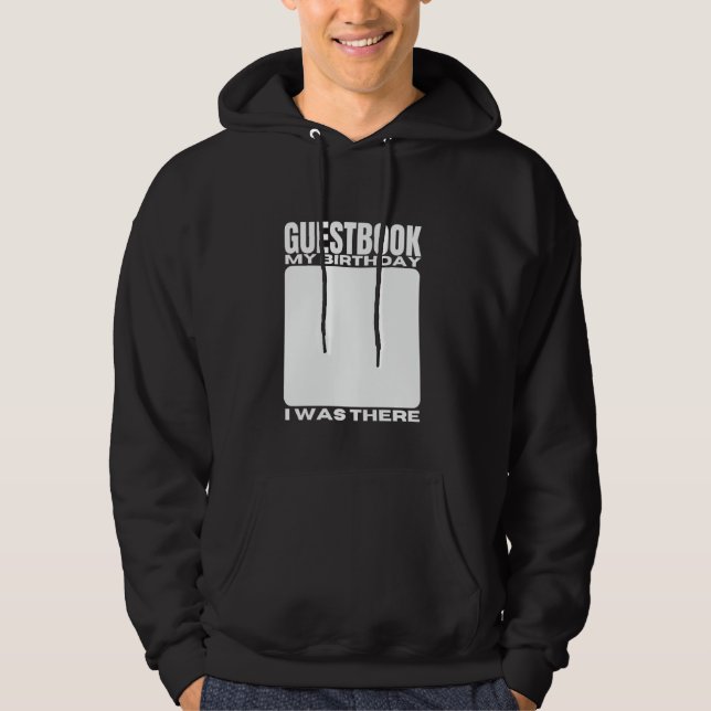 Sudadera Libro de invitados de cumpleaños Cartel de fiesta  (Anverso)