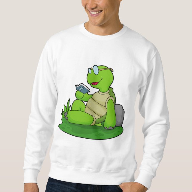 Sudadera Libro de lectura de tortugas (Anverso)
