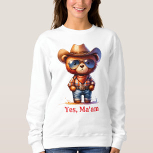Sudadera Libro del vaquero gruñón Novio Sí señora Oso de pe
