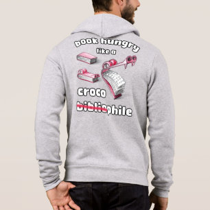 Sudadera Libro gracioso hambriento como un dibujo bibliofil