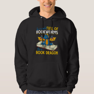 Sudadera Libro leyendo librogusano biblioteca dragón de lib