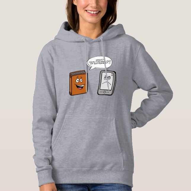 Sudadera Libro vs libro electrónico (Anverso)