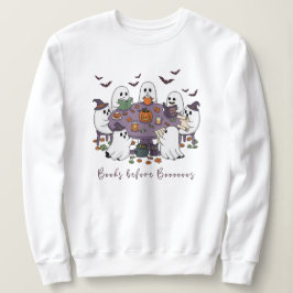 Sudadera Libros antes de libros adoran Halloween fantasma