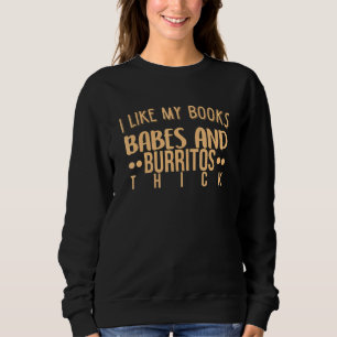Sudadera Libros Babes Burritos Libro Bookworm Single Thick