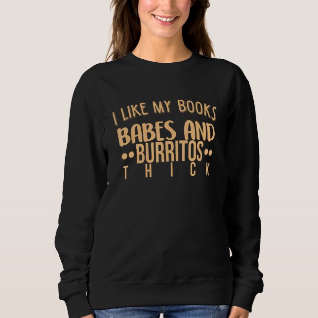 Sudadera Libros Babes Burritos Libro Bookworm Single Thick  (Anverso)