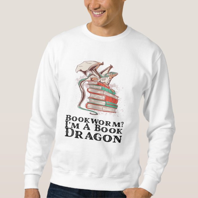 Sudadera Libros - ¿Bibliófilo? Soy un dragón de libros (Anverso)