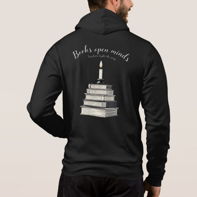 Sudadera Libros con mentes abiertas - los profesores ilumin (Reverso)