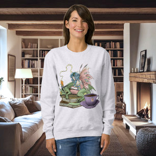 Sudadera Libros de Dragón Hada Té Amistad 