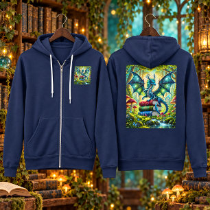 Sudadera Libros de Dragón Mágico & Hongos Fantasía