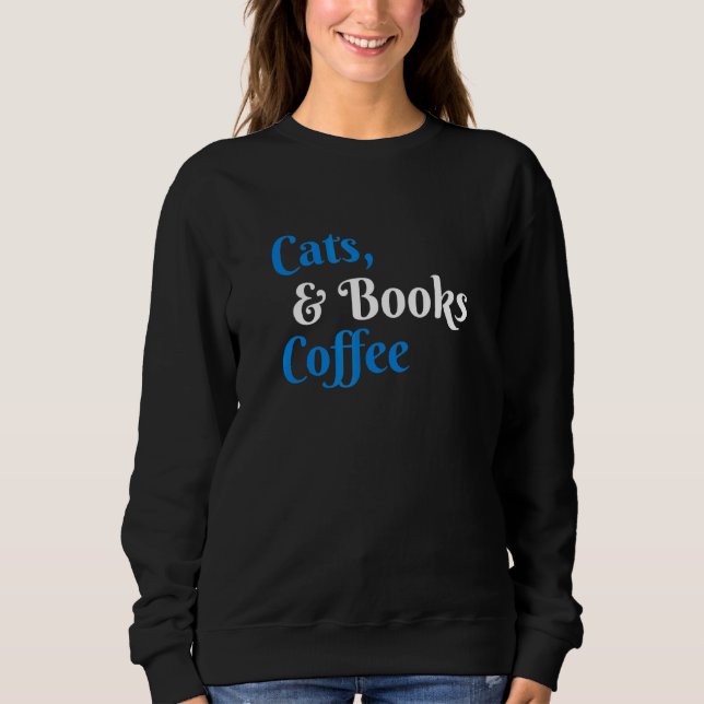 Sudadera Libros De Gatos Y Café (Anverso)