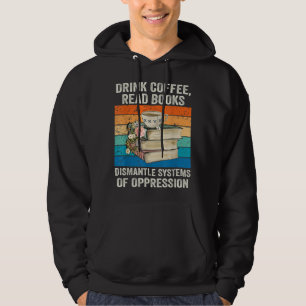 Sudadera Libros De Lectura De Café Para Bebidas Desmantelar