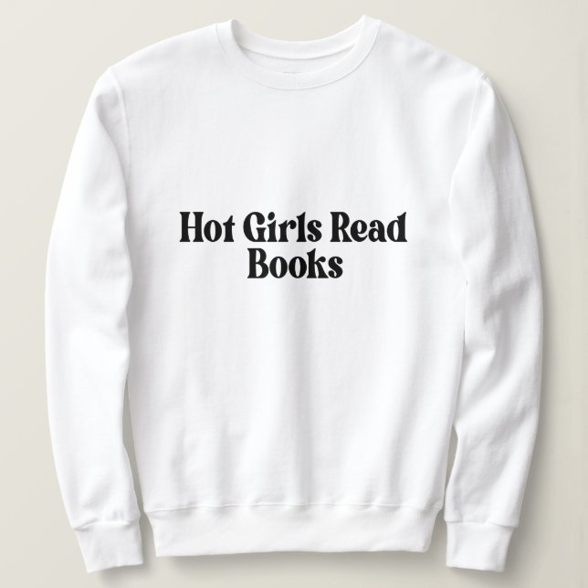 Sudadera Libros de lectura de Chicas calientes (Anverso del diseño)