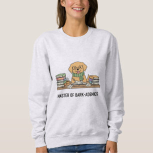 Sudadera Libros de perro retriever dorado erudito inteligen