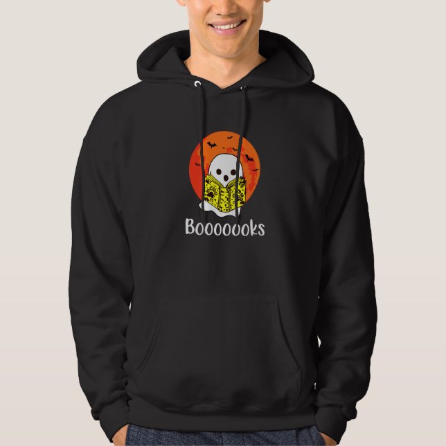Sudadera Libros Ghost Boo Leer libros Biblioteca 1 (Anverso)