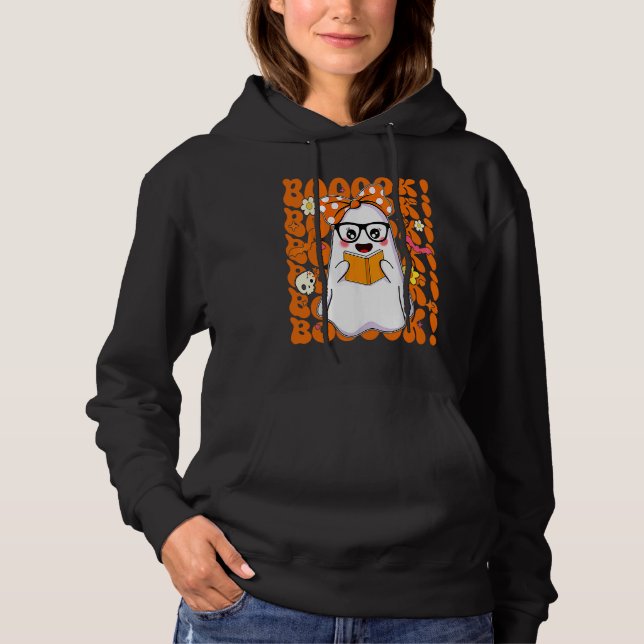 Sudadera Libros Ghost Boo Leer Libros Biblioteca Profesora  (Anverso)