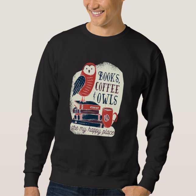 Sudadera Libros Lecturas de Lechuzas de Café (Anverso)
