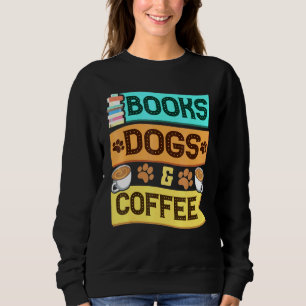 Sudadera Libros Perro y Café Lloee Mascotas Animales