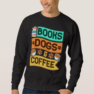 Sudadera Libros Perro y Café Lloee Mascotas Animales