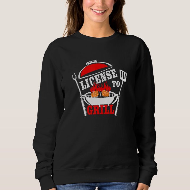 Sudadera Licencia Para Grill Barbecue Fiesta 1 (Anverso)