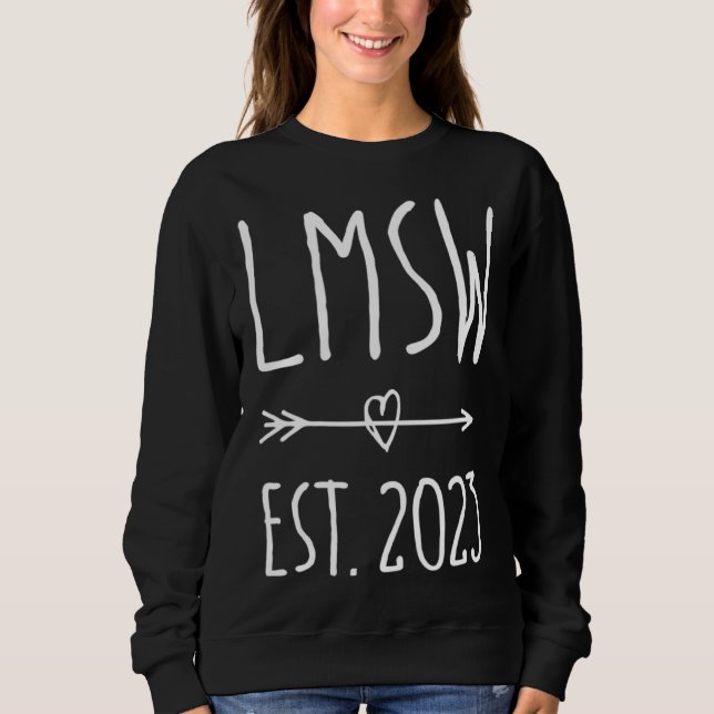 Sudadera Licensed Master Social Work Grad LMSW Graduation 2 (Anverso)