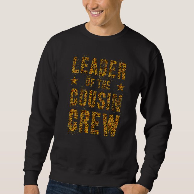 Sudadera Líder De La Abuela Impresa Leopard De La Tripulaci (Anverso)