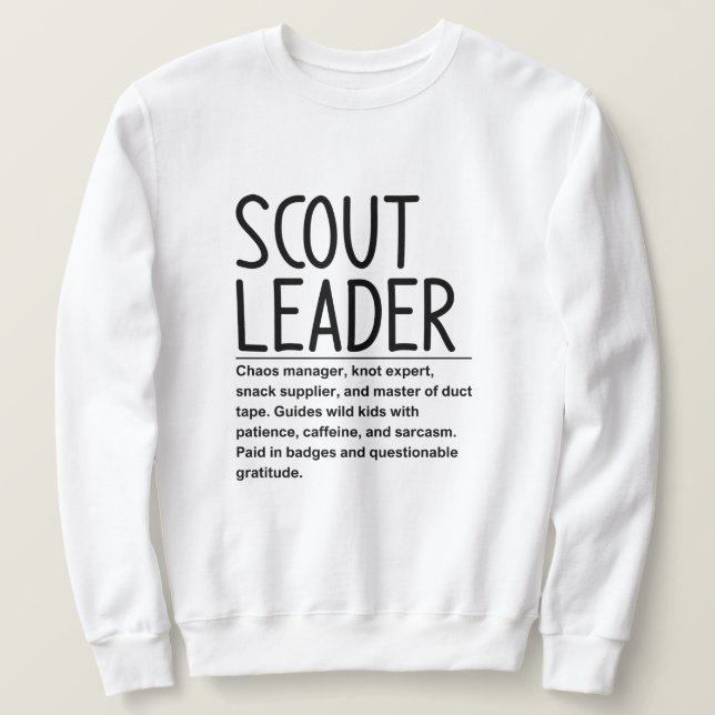 Sudadera Líder de Scout (Anverso del diseño)