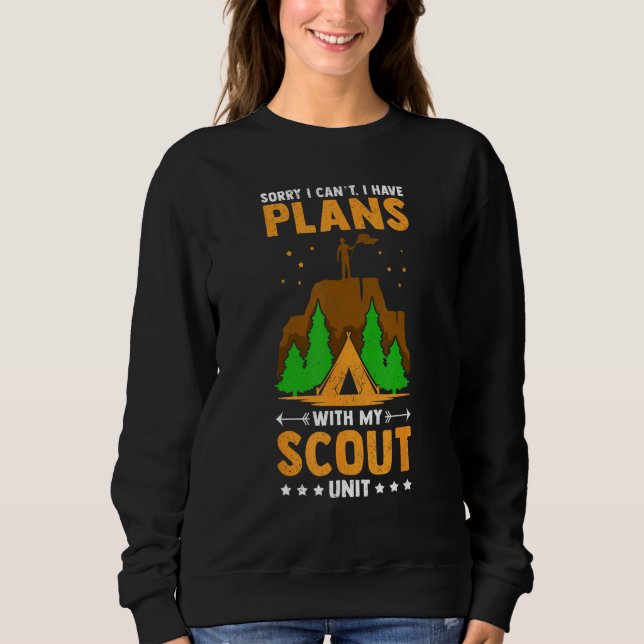 Sudadera Líder Scout Carpa de Camping Exploración Scout (Anverso)