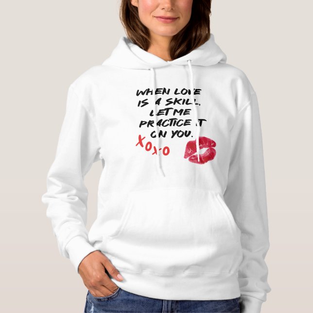 Sudadera Liebe Spruch Fähigkeit Valentinstag (Anverso)