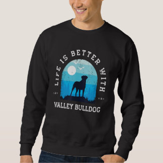 Sudadera Life Better Valley Bulldog Vintage Blue Dog Mom Da