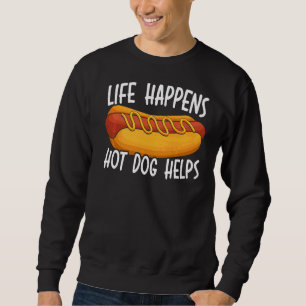 Sudadera Life Happens Hotdog ayuda a consumir a King Hotdog