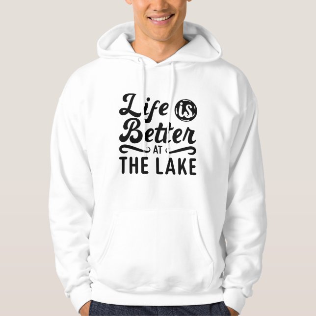 Sudadera Life Is Better At The Lake Wakeboarding Wakeboard (Anverso)