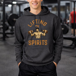 Sudadera Lifting My Spirits -Bodybuilding Gym Humor- Funny