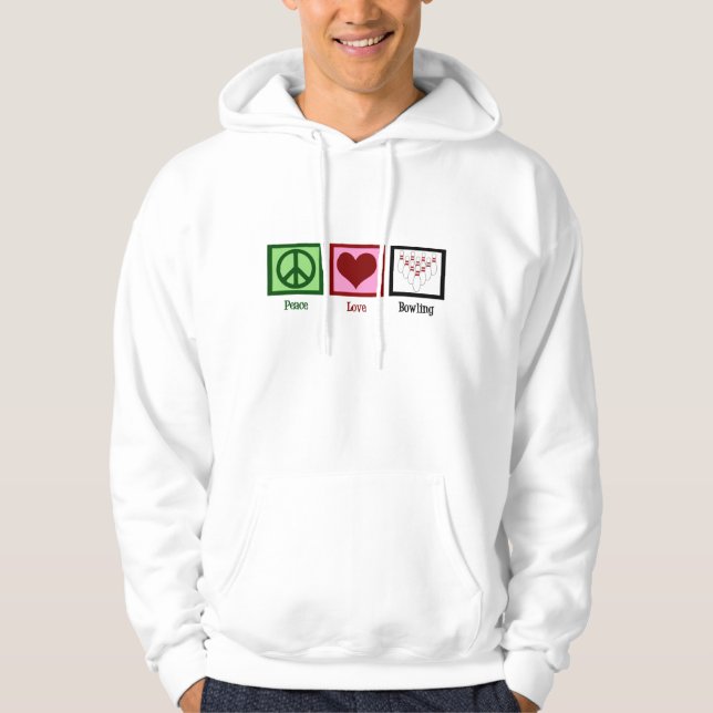 Sudadera Liga de Bolos de Amor por la Paz (Anverso)