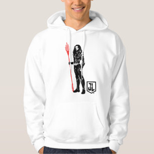 Sudadera Liga de la Justicia   Aquaman Pose Noir Pop Art