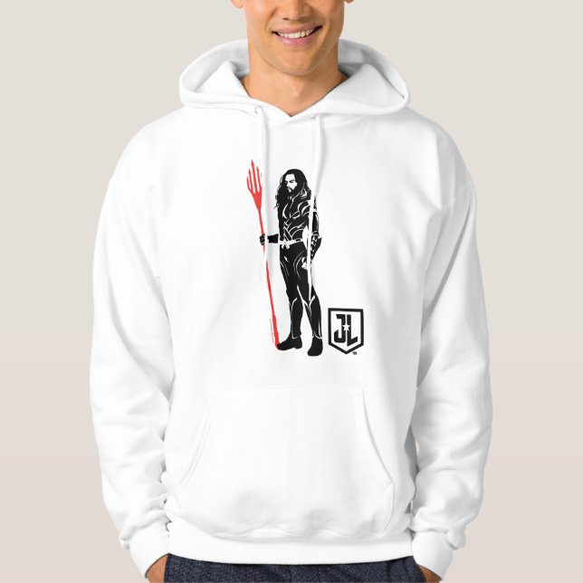 Sudadera Liga de la Justicia | Aquaman Pose Noir Pop Art (Anverso)