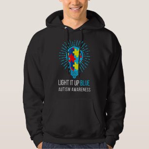 Sudadera Light It Up Blue Autism Awareness Blue Ribbon Puzz