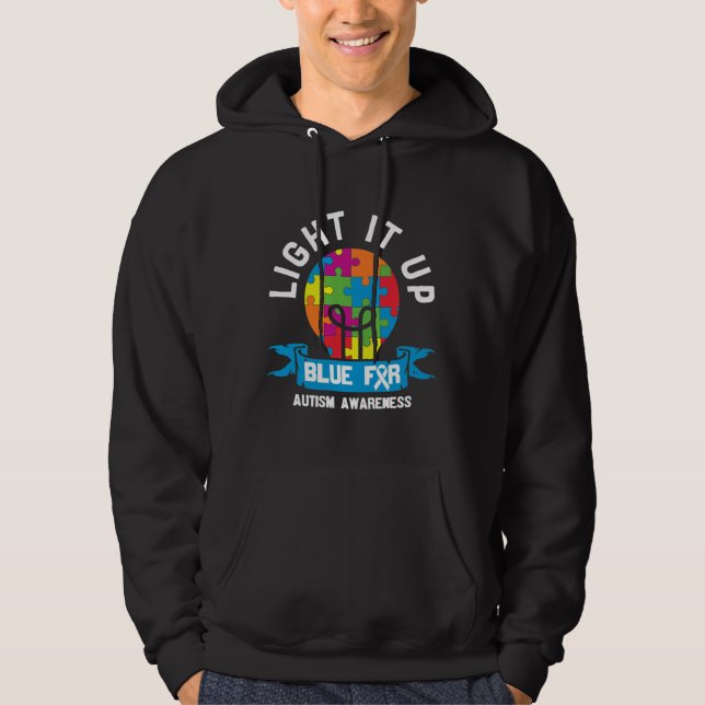 Sudadera Light It Up Blue For Autism Awareness 71 (Anverso)