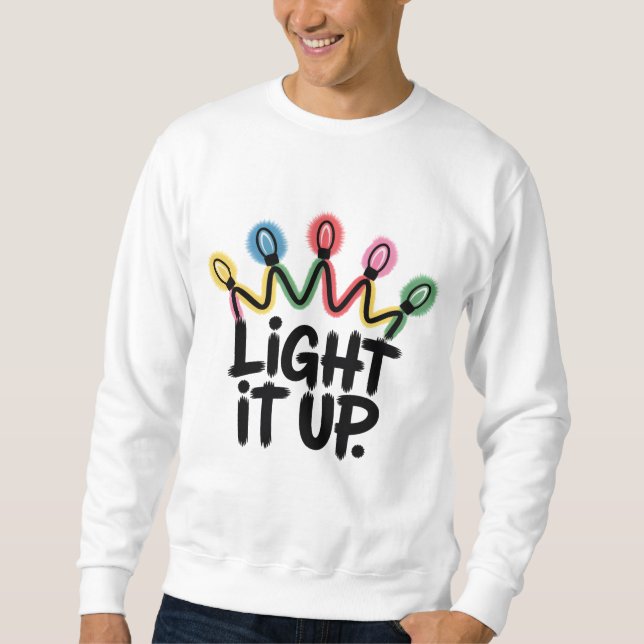 Sudadera Light It Up — Crown of Christmas Lights Graphic (Anverso)