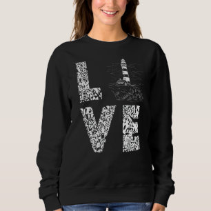 Sudadera Lighthouse Leopard Love Seaside Life Sailing Beach