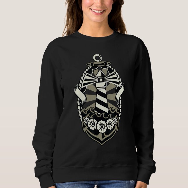 Sudadera Lighthouse Sailor Sea Anchor Ocean Side Lighthouse (Anverso)