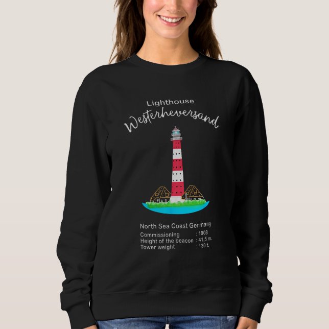 Sudadera Lighthouse Westerheversand North Sea Coast Germany (Anverso)