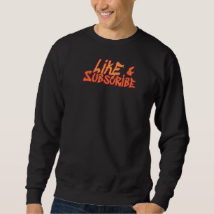 Sudadera Like & Subscribe Graffiti Style frases para Influi