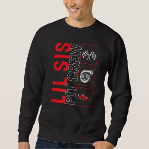 Sudadera Lil Sis Pit Crew Car Carreras Race Driver Racecar