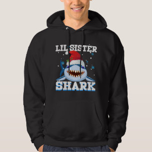 Sudadera Lil Sister Shark Santa Hat Navidades